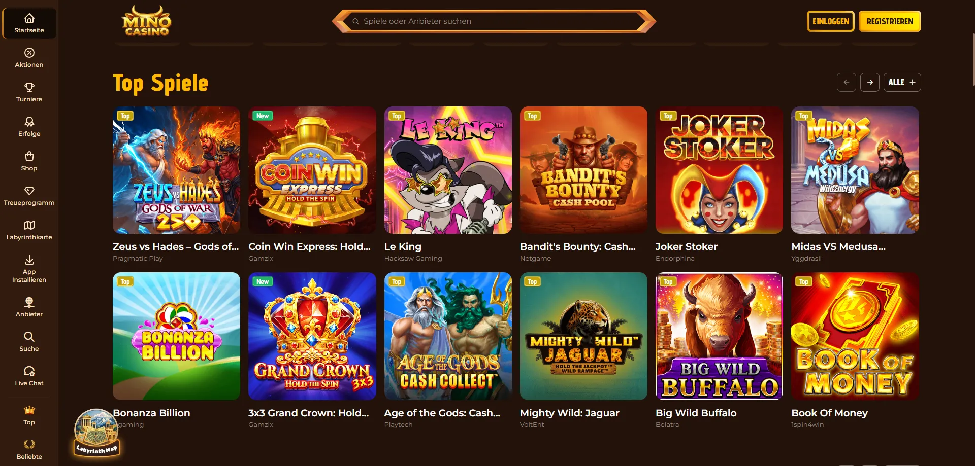 Mino Casino Bonusbedingungen und Umsatzanforderungen für Slots