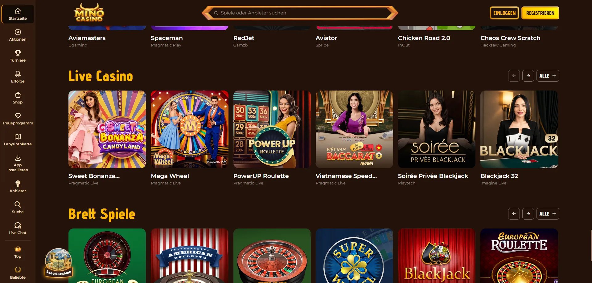 Mino Live Casino – Live Dealer Tische rund um die Uhr verfügbar