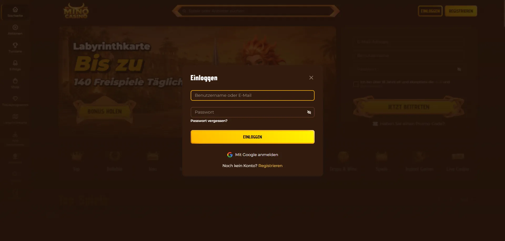 Mino Casino Login – Konto sicher einloggen und verwalten