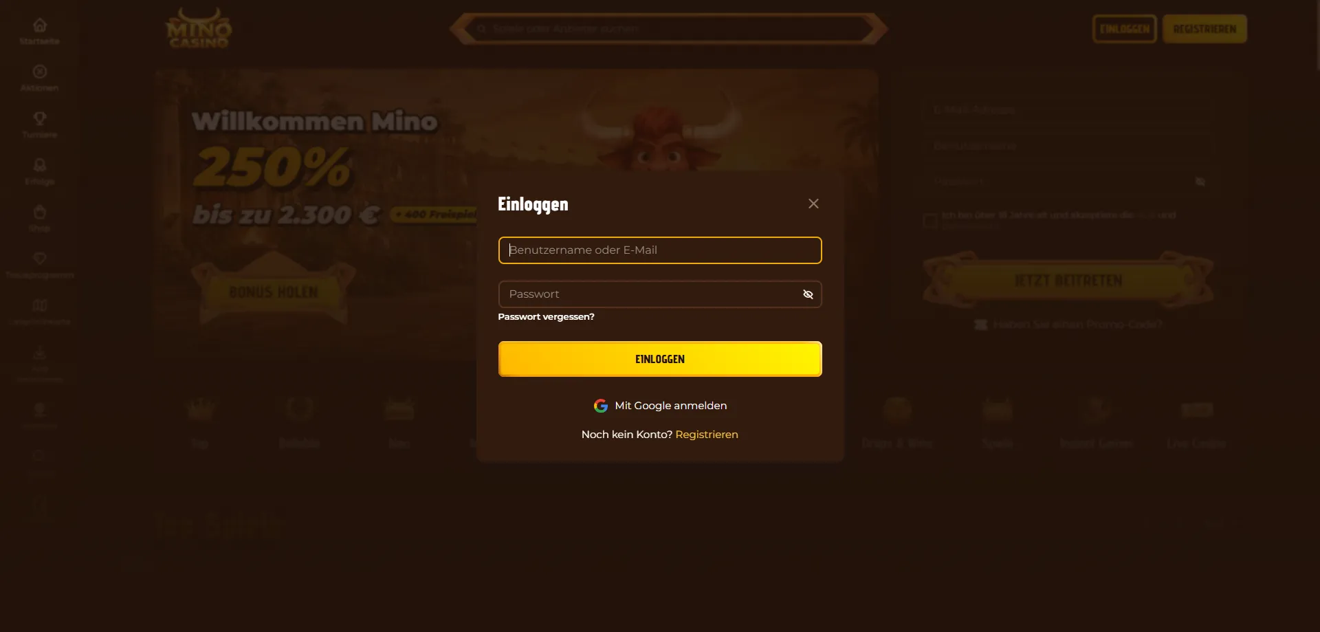 Mino Casino Promo Code eingeben – Schritt-für-Schritt Anleitung